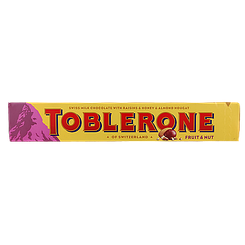 Шоколад молочний з фруктами та горіхами (фіол.) Тоблероне Toblerone 100g 20шт/ящ (Код: 00-00003485)