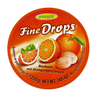 Льодяники апельсин Дропс Drops orange 200g 10шт/ящ (Код: 00-00003489)