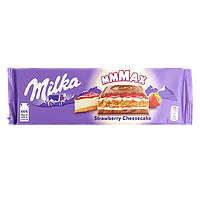 Шоколад чізкейк полуниця Мілка Milka mmMax strawberry 300g 12шт/ящ (Код: 00-00003646)