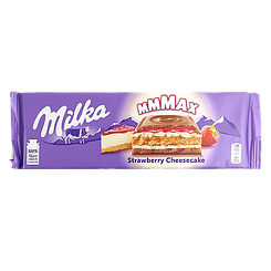 Шоколад чізкейк полуниця Мілка Milka mmMax strawberry 300g 12шт/ящ (Код: 00-00003646)
