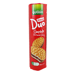 Печиво дуо шоколадний крем Гуллон Gullon duo chocolate 500g 20шт/ящ (Код: 00-00003650)