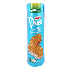 Печиво дуо ваніль Гуллон Gullon duo vainilla 500g 20шт/ящ (Код: 00-00003656)