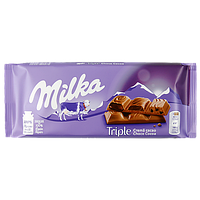 Шоколад потрійний какао крем Мілка Milka triple crema cacao 90g 20шт/ящ (Код: 00-00006342)