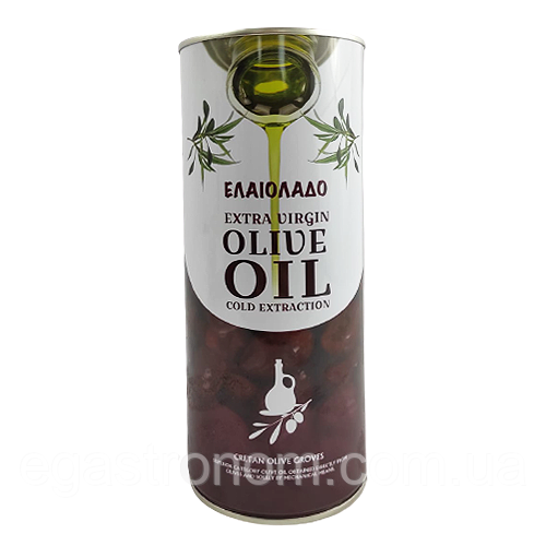 Олія соняшниково-оливкова Елаіоладо Ελαιόλαδο Extra Virgin 1L ж/б 12шт/ящ (Код: 00-00003927)