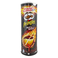 Чипси гострі спеції Прінглс Pringles hot&spicy 165g 19шт/ящ (Код: 00-00004038)