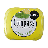 Льодяники лимон Компас Compass lemon 14g 12шт/уп 10уп/ящ (Код: 00-00005462)