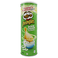 Чипси cметана та цибуля Прінглс Pringles sour cream&onion 165g 19шт/ящ (Код: 00-00005348)