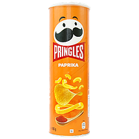Чипси паприка Прінглс Pringles paprika 165g 19шт/ящ (Код: 00-00005661)