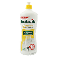 Засіб для миття посуду лимон Людвік Ludwik plyn do naczyn cytrynowy 900g 12шт/ящ (Код: 00-00010903)