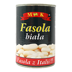 Квасоля біла консервована MK fasola biala 400g/240g 12шт/ящ (Код: 00-00005747)