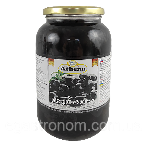 Маслини без кістки Азена Athena 600/1250g 9шт/ящ (Код: 00-00000583)