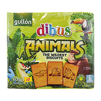 Печиво бісквіт дикі тварини Гуллон Gullon dibus animals 600g 14шт/ящ (Код: 00-00000681)