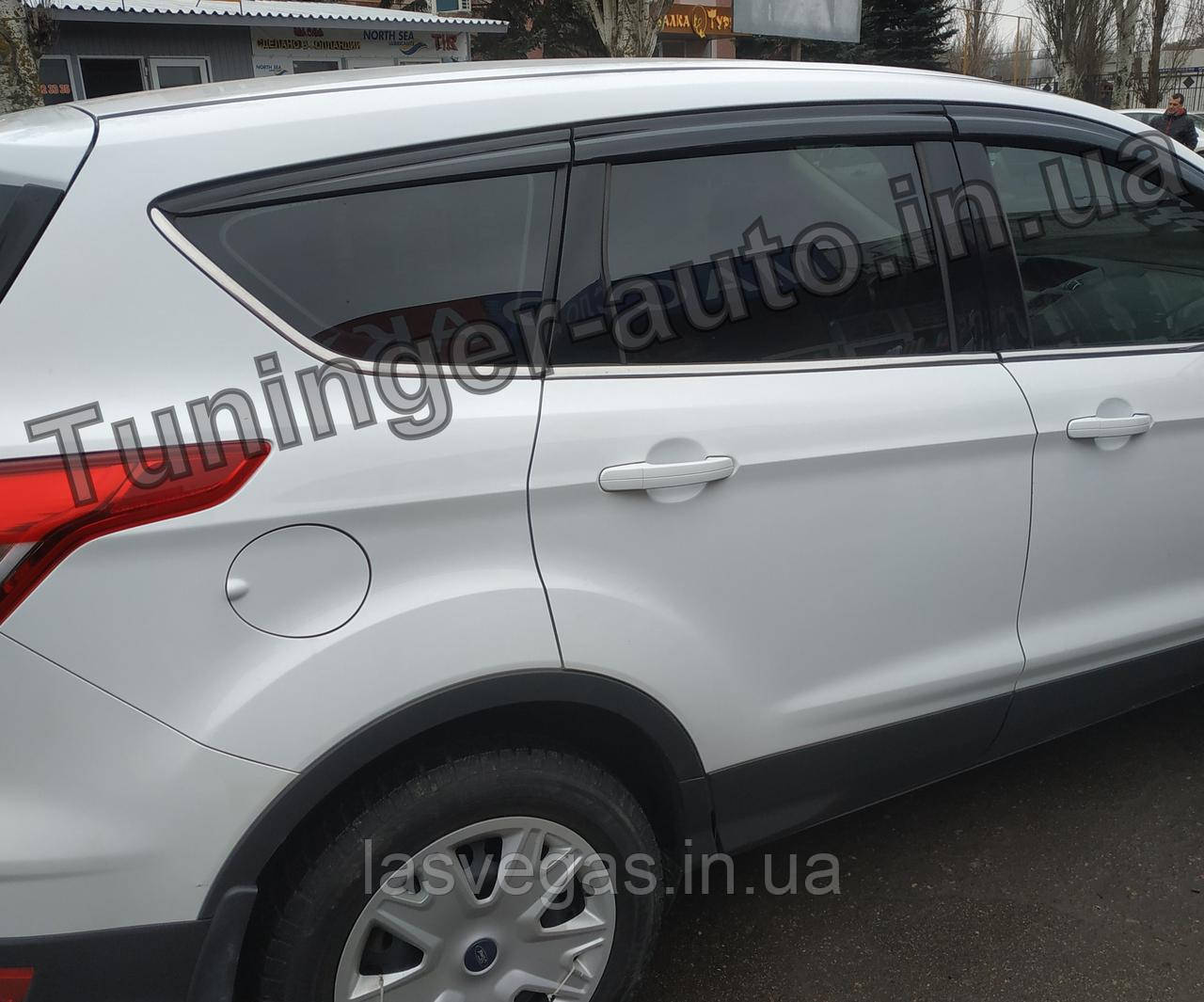 Вітровики, дефлектори вікон Ford Kuga/Escape 2013-2019 6шт. (Autoclover/D084/Корея)