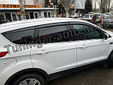 Вітровики, дефлектори вікон Ford Kuga/Escape 2013-2019 6шт. (Autoclover/D084/Корея), фото 5