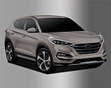 Хром накладки на фари, Окантовка фар HYUNDAI TUCSON 2015- (D816), фото 3