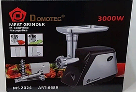 М'ясорубка електрична Domotec 2024MS електром'ясорубка із соковижималкою, теркою, шатківницею.