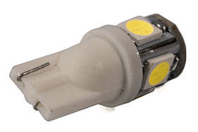 Світлодіодна лампа AllLight T10 5 діодів 5050 W2,1x9,5d 12V WHITE