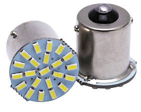 Світлодіодна лампа з цоколем 1156 BA15s P21W 22SMD 3014 24V Біла