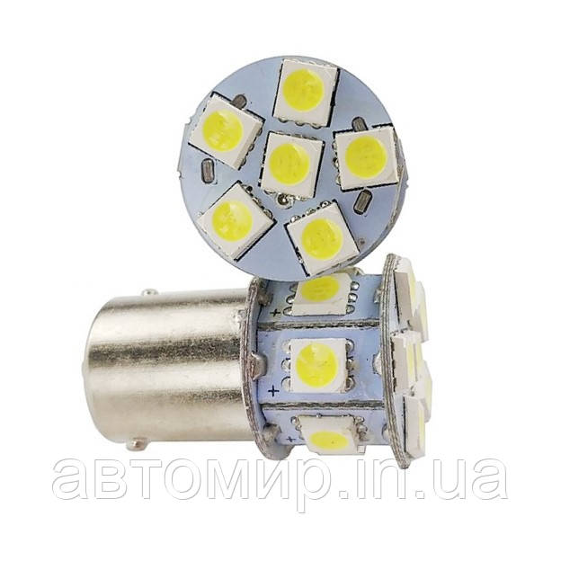 Світлодіодна лампа з цоколем 1156 13 SMD 5050 12V Білий, фото 1