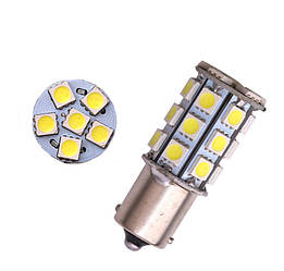 Світлодіодна лампа з цоколем 1156 BA15s P21W 27 SMD 5050 12V Білий
