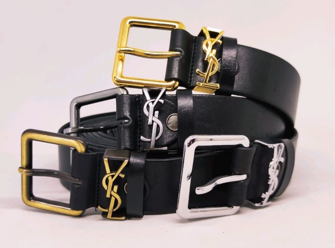 Ремінь шкіряний жіночий YSL 40 мм. 930134