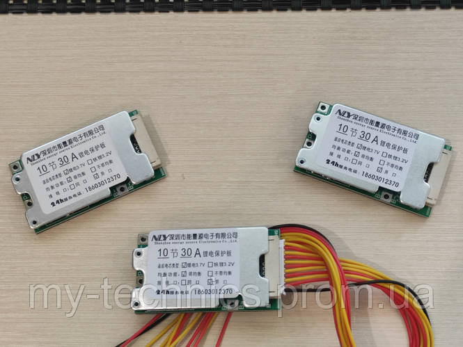 BMS Li-ion 36-42 V 10 S 30A Плата захисту заряду розряду БМС з ...