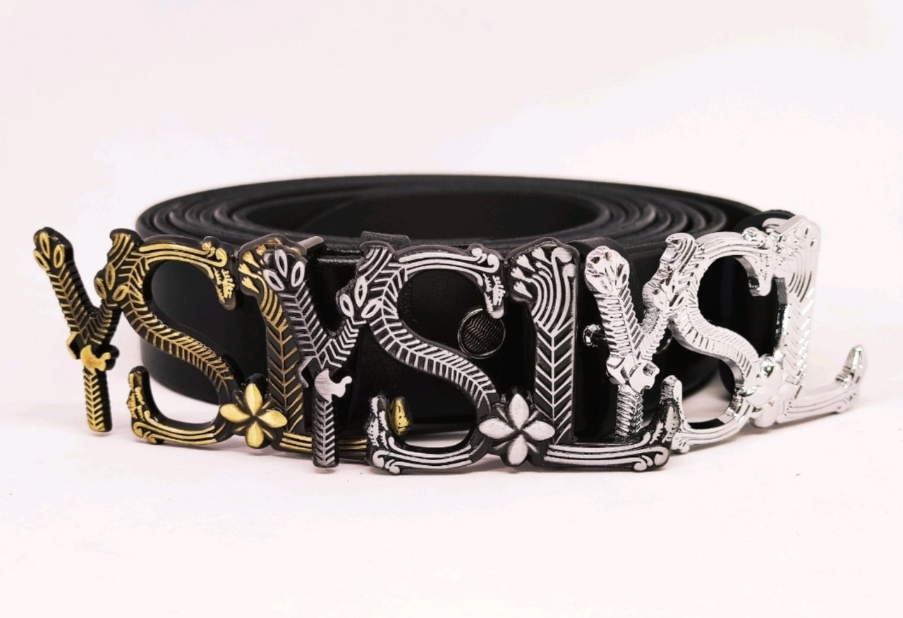 Ремінь шкіряний жіночий YSL 40 мм. 930136