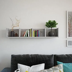 Полиця настінна ДСП для книг і речей, навісна полиця, оригінальна полку на стіну Opendoors