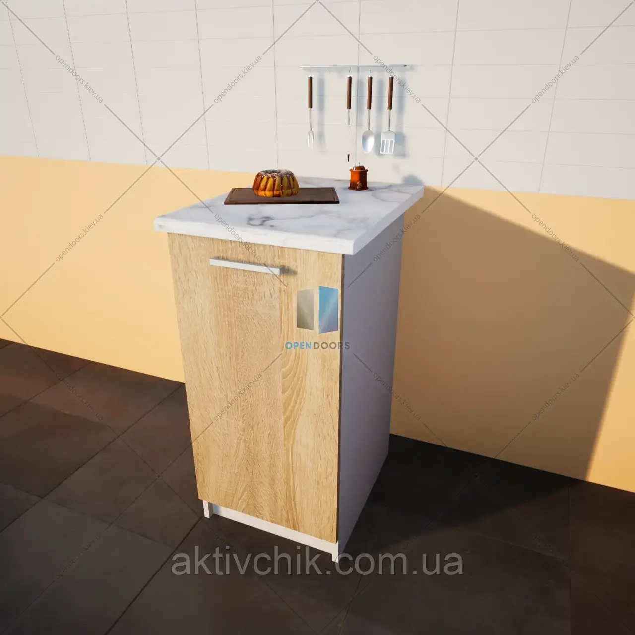 Нижній модуль для кухні, кухонний модуль Тумба низ 400мм Opendoors