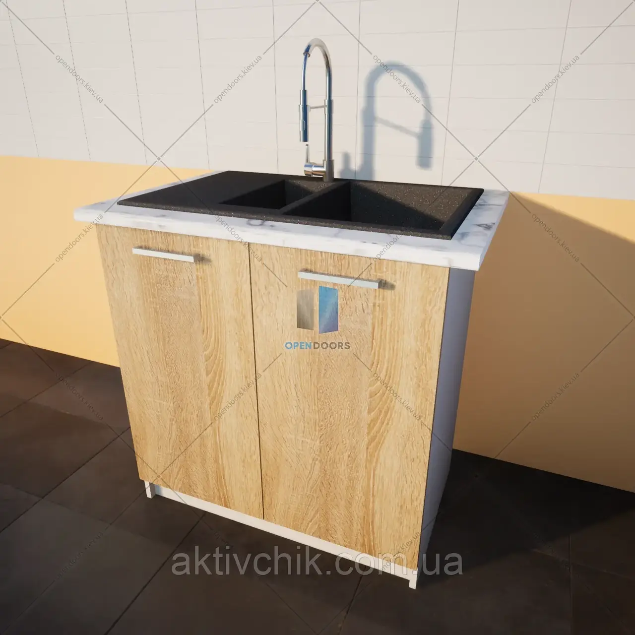 Нижній модуль для кухні, кухонний модуль Тумба низ 800мм, мийка Opendoors