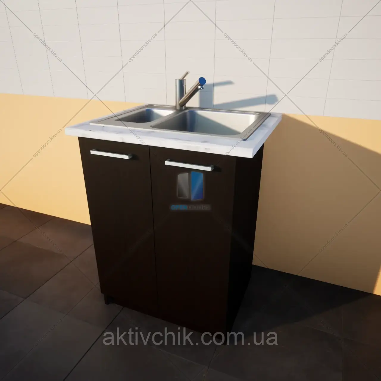Нижній модуль для кухні, кухонний модуль Тумба низ 600 мм, мойка (без стільниці) Opendoors
