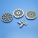 Решітки та ніж м'ясорубки Tefal Le Hachoir 1700, 1800, 1500, ME701, ME710, 8574.84, ME700188, 8574.88, ME701188, ME71083E, фото 2