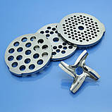 Решітки та ніж м'ясорубки Tefal Le Hachoir 1700, 1800, 1500, ME701, ME710, 8574.84, ME700188, 8574.88, ME701188, ME71083E, фото 4