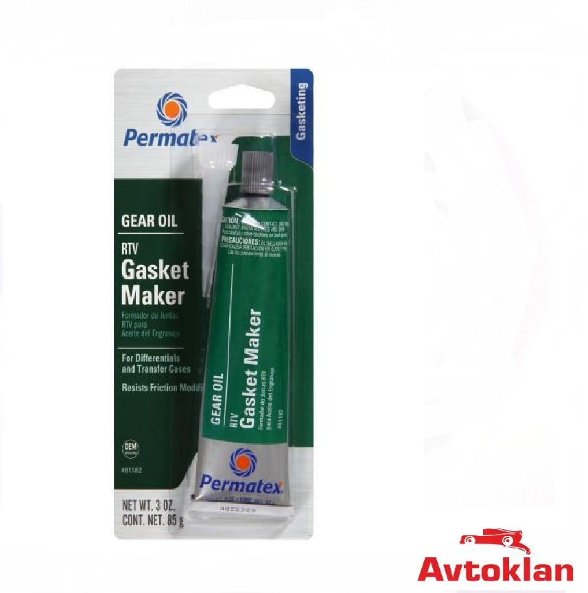 Герметик для Авто Трансмиссий Permatex Gear Oil RTV Gasket Maker 85 Г ...