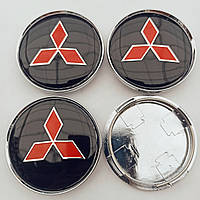 Ковпачки в диски Mitsubishi 58*63 мм червоні