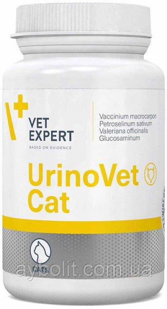 Препарат Vet Expert UrinoVet Cat для кошек при заболеваниях мочевой системы 45 капсул