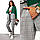 Стильний батальний жіночий костюм двійка: штани та двокольоровий піджак, у кольорах, фото 6
