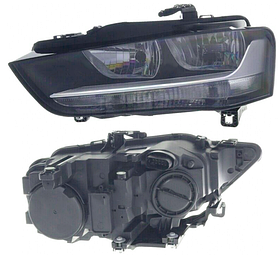 Права фара Audi A4 B8 ЕЛ. H7/H7 БІЛА ВСТАВКА; +КОРЕКТОР 12-16 , (Depo) , FP 1215 R2-E