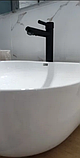 Змішувач Quyanre у ванну чорний латунь кран, фото 2
