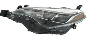 Фара ліва Toyota Corolla E17 USA 16-19 Depo LED.WY21W(7440NA).W5W, -лампа, 2 лінзи SE/XLE/XSE