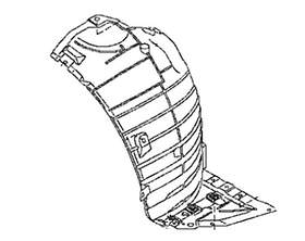 Підкрилок передній правий Infiniti QX50 15-17 (Тайвань) FP 3312 388
