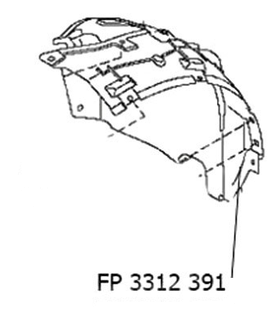 Підкрилок передній лівий Infiniti QX50 15-17 (Тайвань) FP 3312 391