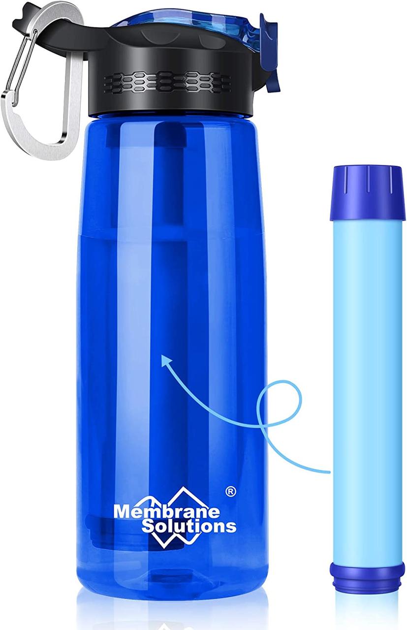 Пляшка для води Membrane Solutions з фільтром, 4-ступеневий фільтр, ресурс фільтра 1500 літрів