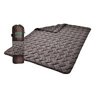 Одеяло-спальник с молнией 140х190см, стеганный коричневый