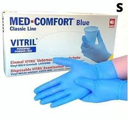 Вітрил (вініл синтетик) рукавички р.S AMPri / Сині 100 шт\уп