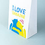 Подарункові паперові пакети з дном 150*90*240 Патріотичні пакети з символікою "З Любов'ю до України", фото 3