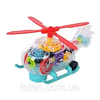 Игрушечный детский вертолет Bambi с звуковыми и световыми эффектами, на батарейках,18х8,5х9см., сине-красный