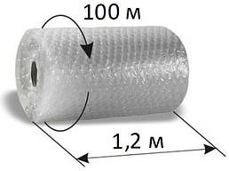 Повітряно-бульбашкова плівка 120 см 100 м.п. х 65 мк