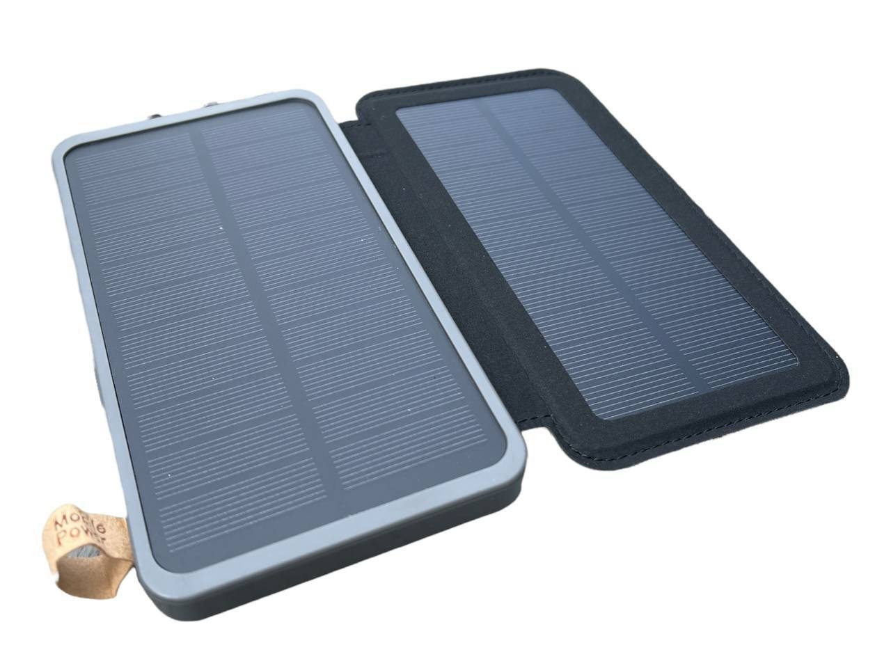 Сонячне заряджання з повербанком 20000 mAh для заряджання мобільних пристроїв з LED ліхтарем