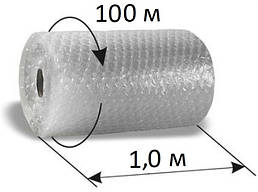 Повітряно-бульбашкова плівка 100 см х 100 м. п. х 65 мк